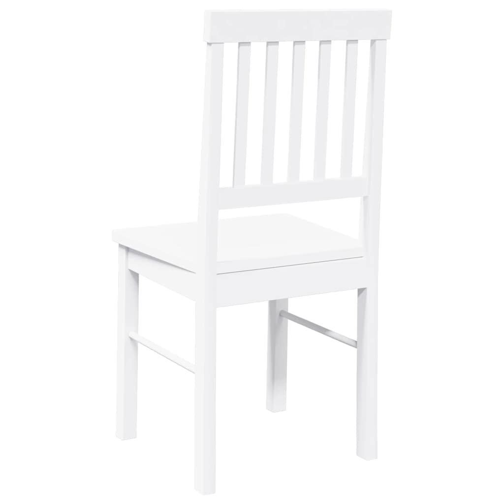 vidaXL Chaises de salle à manger 2 pcs Blanc Bois massif d'hévéa