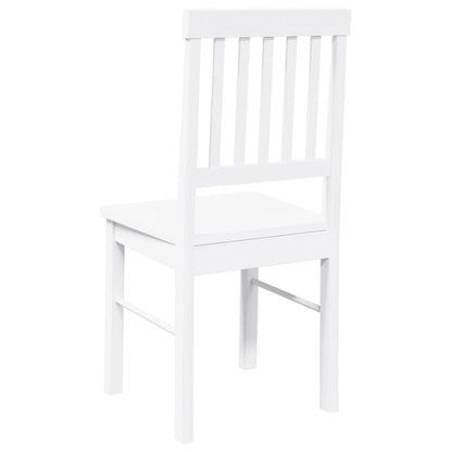 vidaXL Chaises de salle à manger 2 pcs Blanc Bois massif d'hévéa