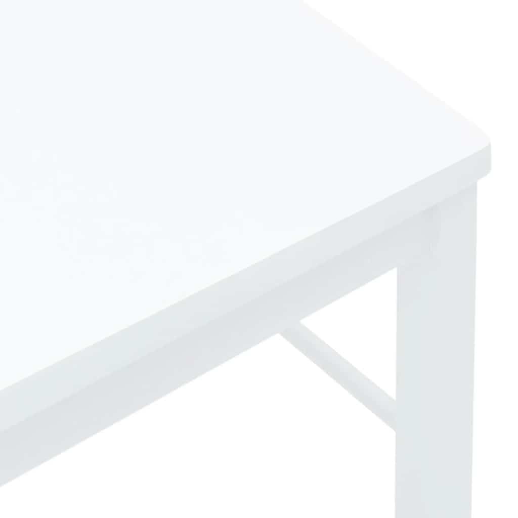 vidaXL Chaises de salle à manger 2 pcs Blanc Bois massif d'hévéa