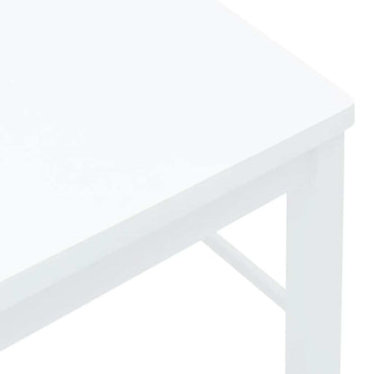 vidaXL Chaises de salle à manger 2 pcs Blanc Bois massif d'hévéa