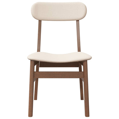 vidaXL Chaises de salle à manger avec coussins 2 pcs Marron Bois d'hévéa massif