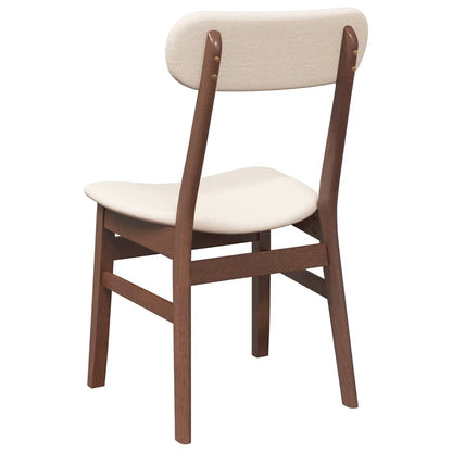 vidaXL Chaises de salle à manger avec coussins 2 pcs Marron Bois d'hévéa massif