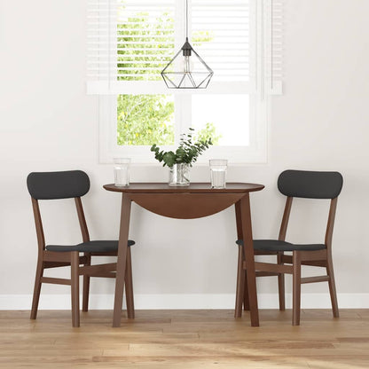vidaXL Esszimmerstühle mit Kissen 2 Stk. Braun Massivholz Gummibaum