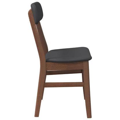 vidaXL Esszimmerstühle mit Kissen 2 Stk. Braun Massivholz Gummibaum