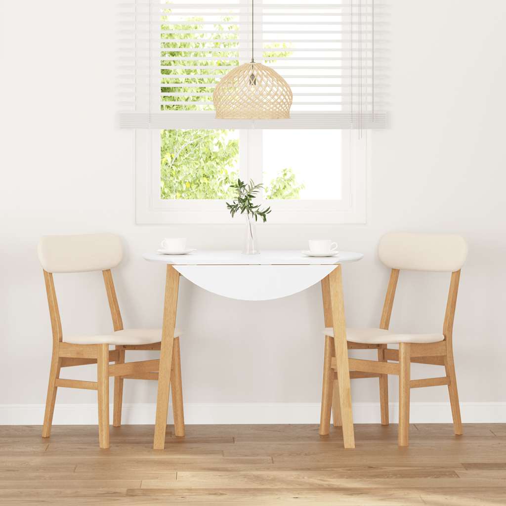 vidaXL Chaises de salle à manger avec coussins 2 pcs. Bois d'hévéa massif