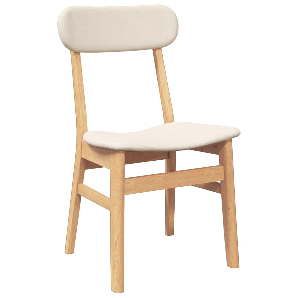 vidaXL Chaises de salle à manger avec coussins 2 pcs. Bois d'hévéa massif