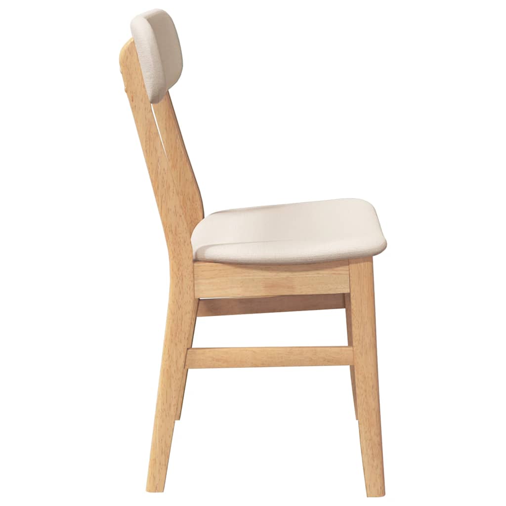 vidaXL Chaises de salle à manger avec coussins 2 pcs. Bois d'hévéa massif