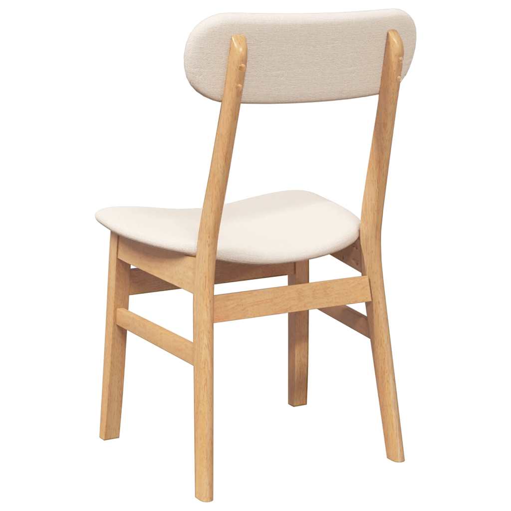 vidaXL Chaises de salle à manger avec coussins 2 pcs. Bois d'hévéa massif