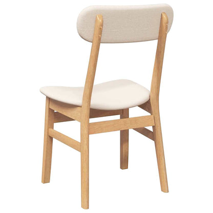 vidaXL Chaises de salle à manger avec coussins 2 pcs. Bois d'hévéa massif