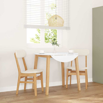vidaXL Chaises de salle à manger avec coussins 2 pcs. Bois d'hévéa massif