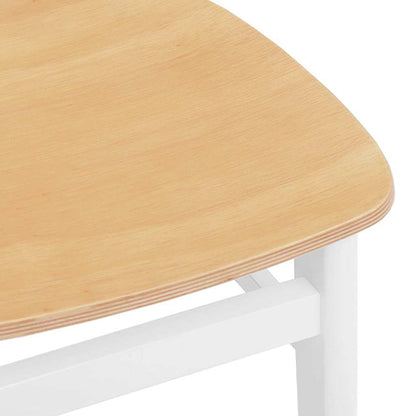 vidaXL Esszimmerstühle 2 Stk. Weiß Massivholz Gummibaum
