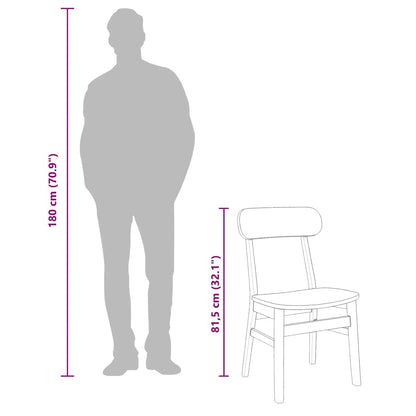 Esszimmerstühle 2 Stk. Weiß Massivholz Gummibaum