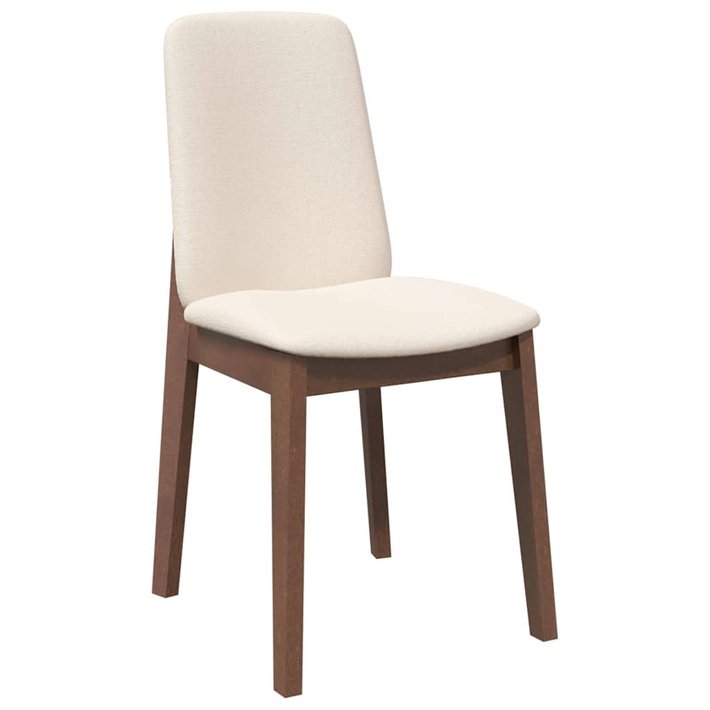vidaXL Esszimmerstühle mit Kissen 2 Stk. Braun Massivholz Gummibaum