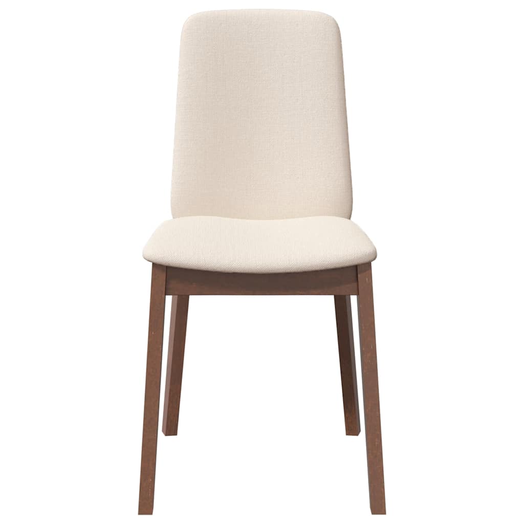 vidaXL Esszimmerstühle mit Kissen 2 Stk. Braun Massivholz Gummibaum