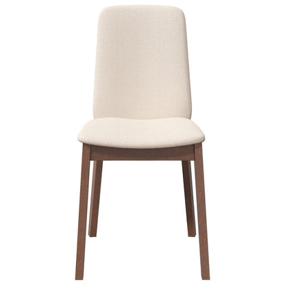 vidaXL Esszimmerstühle mit Kissen 2 Stk. Braun Massivholz Gummibaum