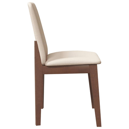 vidaXL Esszimmerstühle mit Kissen 2 Stk. Braun Massivholz Gummibaum