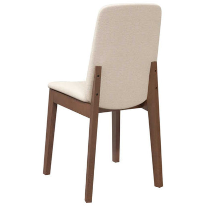 vidaXL Esszimmerstühle mit Kissen 2 Stk. Braun Massivholz Gummibaum