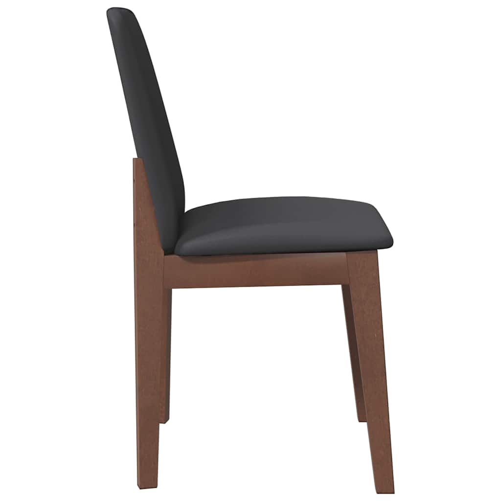 vidaXL Esszimmerstühle mit Kissen 2 Stk. Braun Massivholz Gummibaum