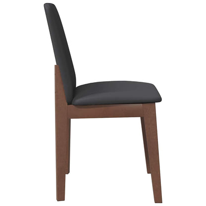 vidaXL Esszimmerstühle mit Kissen 2 Stk. Braun Massivholz Gummibaum