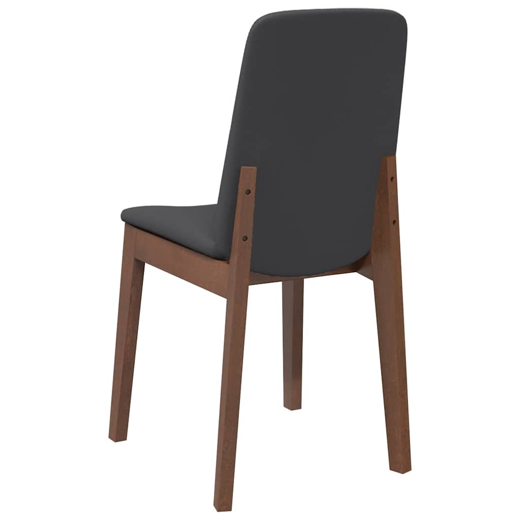 vidaXL Esszimmerstühle mit Kissen 2 Stk. Braun Massivholz Gummibaum