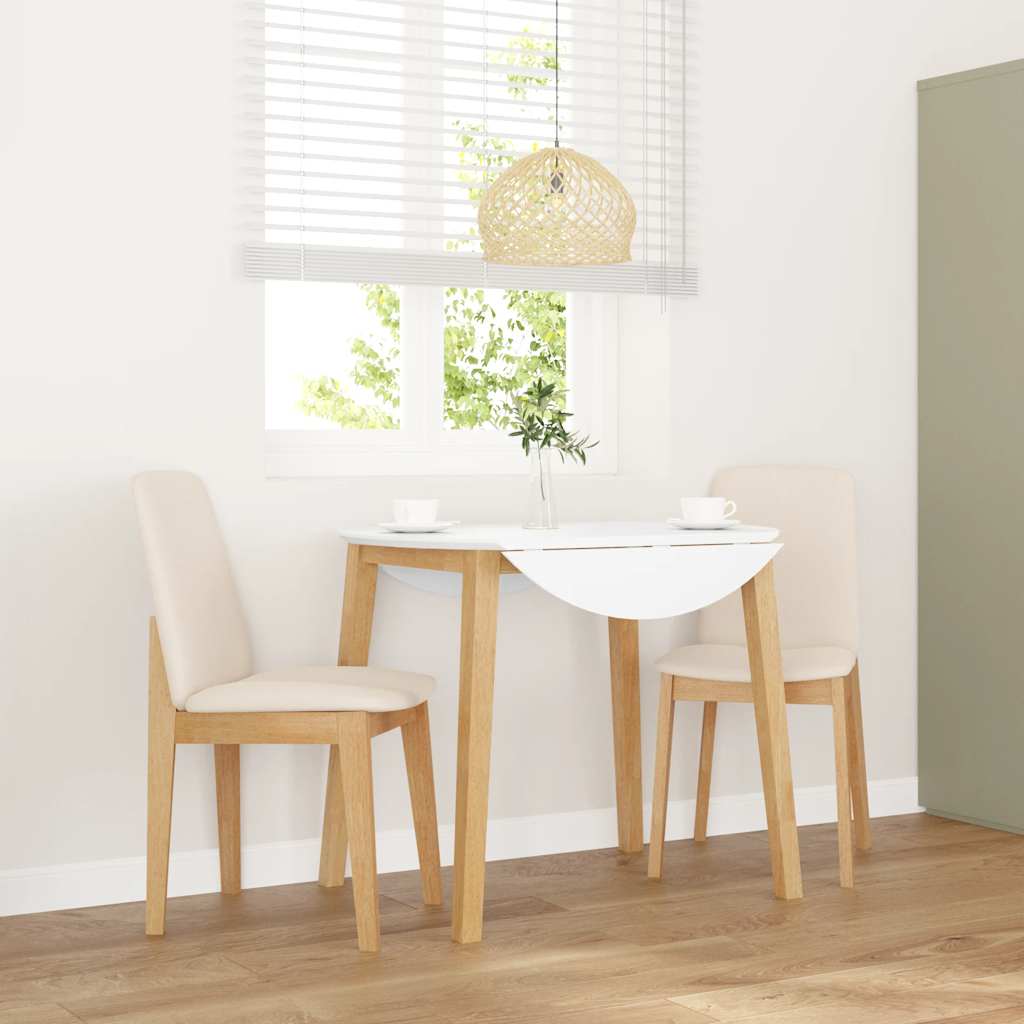 vidaXL Esszimmerstühle mit Kissen 2 Stk. Massivholz Gummibaum