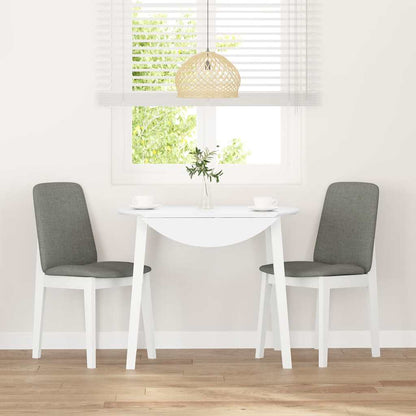 vidaXL Chaises de salle à manger avec coussins 2 pcs Blanc Bois d'hévéa massif