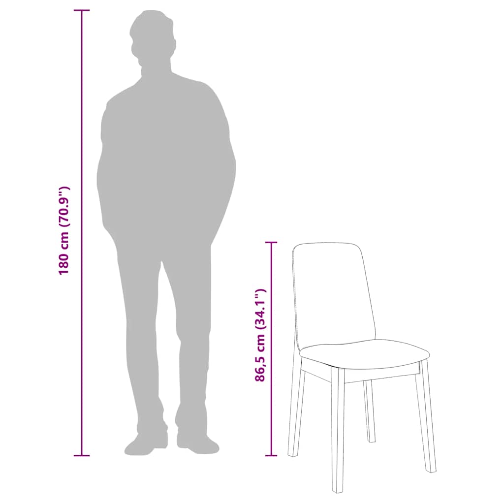 vidaXL Chaises de salle à manger avec coussins 2 pcs Blanc Bois d'hévéa massif