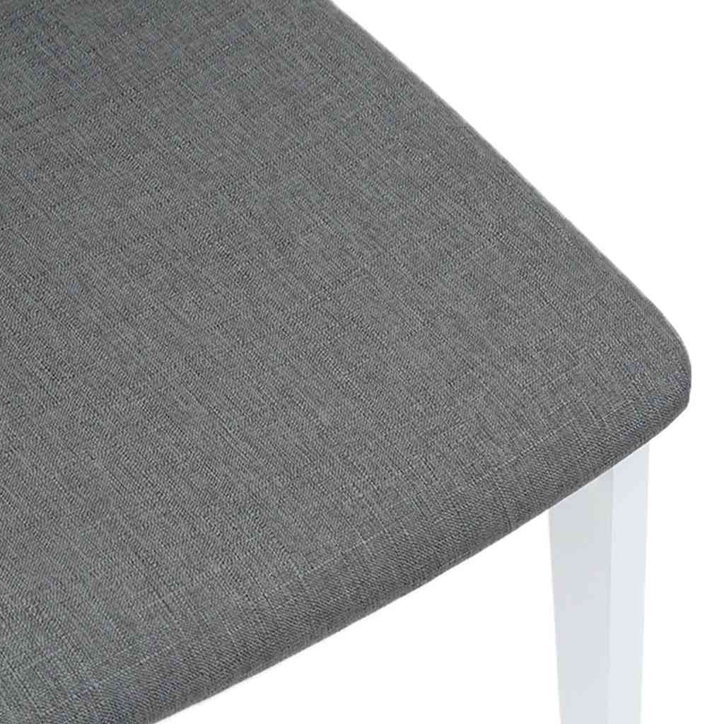 vidaXL Chaises de salle à manger avec coussins 2 pcs Blanc Bois d'hévéa massif