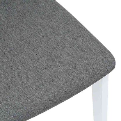 vidaXL Chaises de salle à manger avec coussins 2 pcs Blanc Bois d'hévéa massif