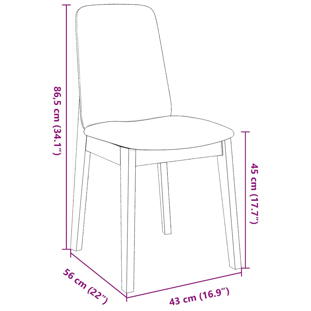 vidaXL Chaises de salle à manger avec coussins 2 pcs Blanc Bois d'hévéa massif