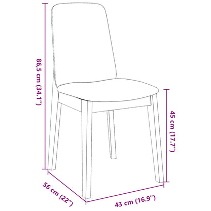 vidaXL Chaises de salle à manger avec coussins 2 pcs Blanc Bois d'hévéa massif