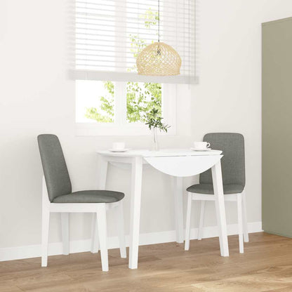 vidaXL Chaises de salle à manger avec coussins 2 pcs Blanc Bois d'hévéa massif