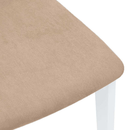 vidaXL Esszimmerstühle mit Kissen 2 Stk. Weiß Massivholz Gummibaum