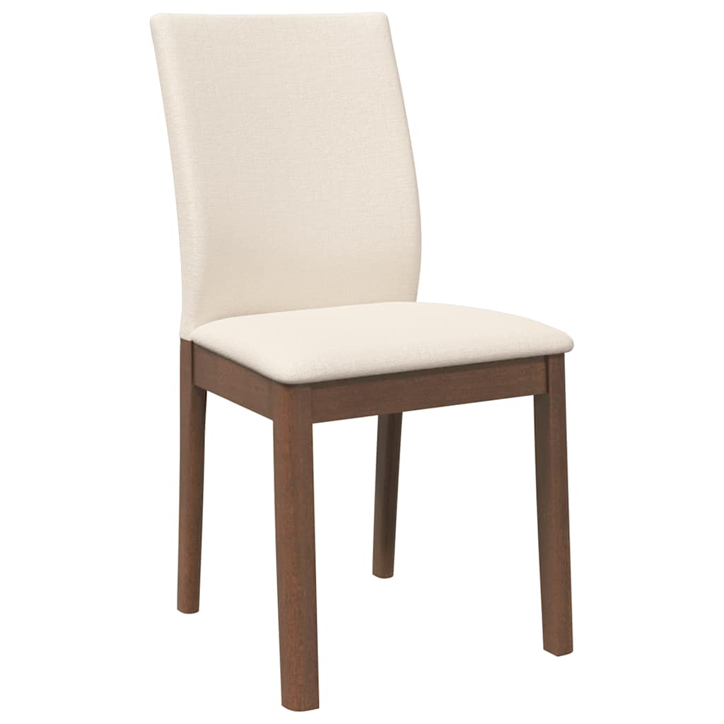 vidaXL Esszimmerstühle mit Kissen 2 Stk. Braun Massivholz Gummibaum
