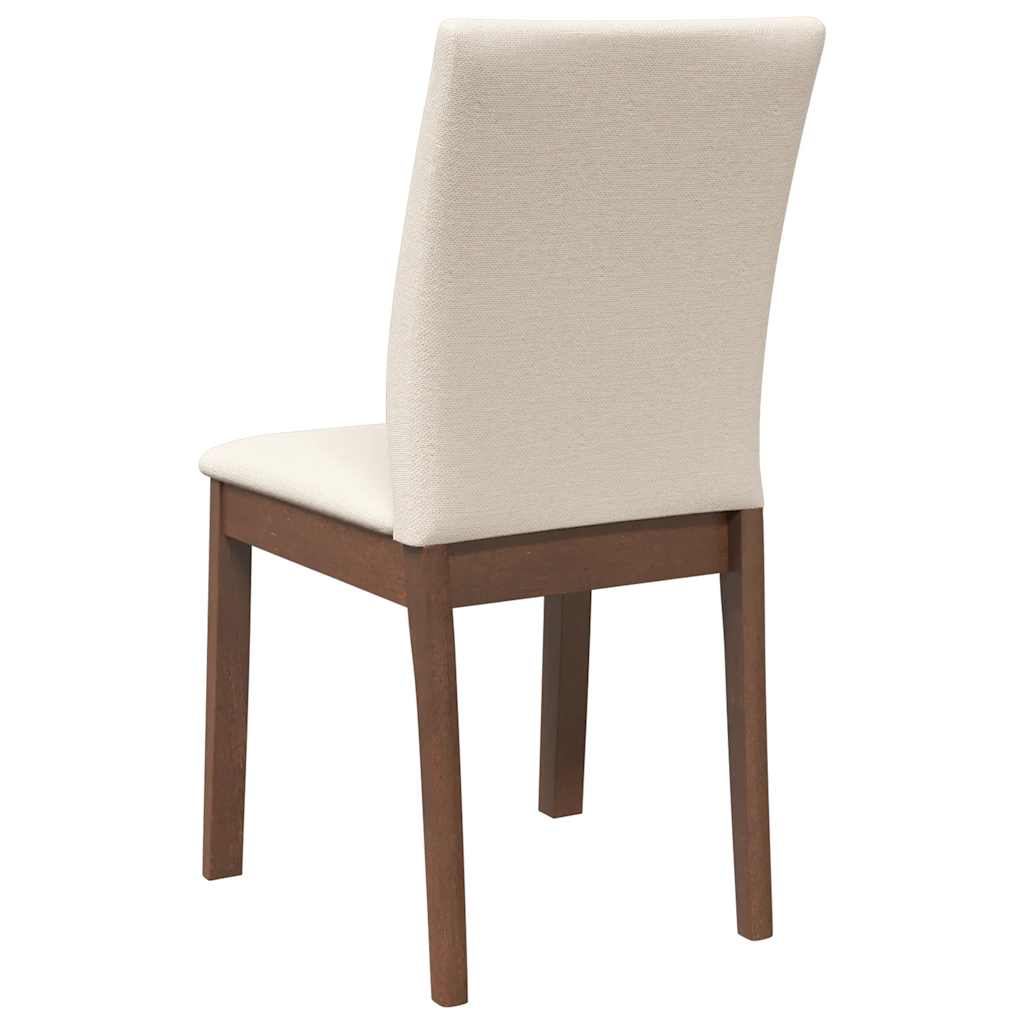 vidaXL Esszimmerstühle mit Kissen 2 Stk. Braun Massivholz Gummibaum