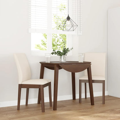vidaXL Esszimmerstühle mit Kissen 2 Stk. Braun Massivholz Gummibaum