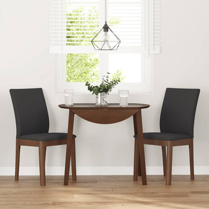 vidaXL Esszimmerstühle mit Kissen 2 Stk. Braun Massivholz Gummibaum