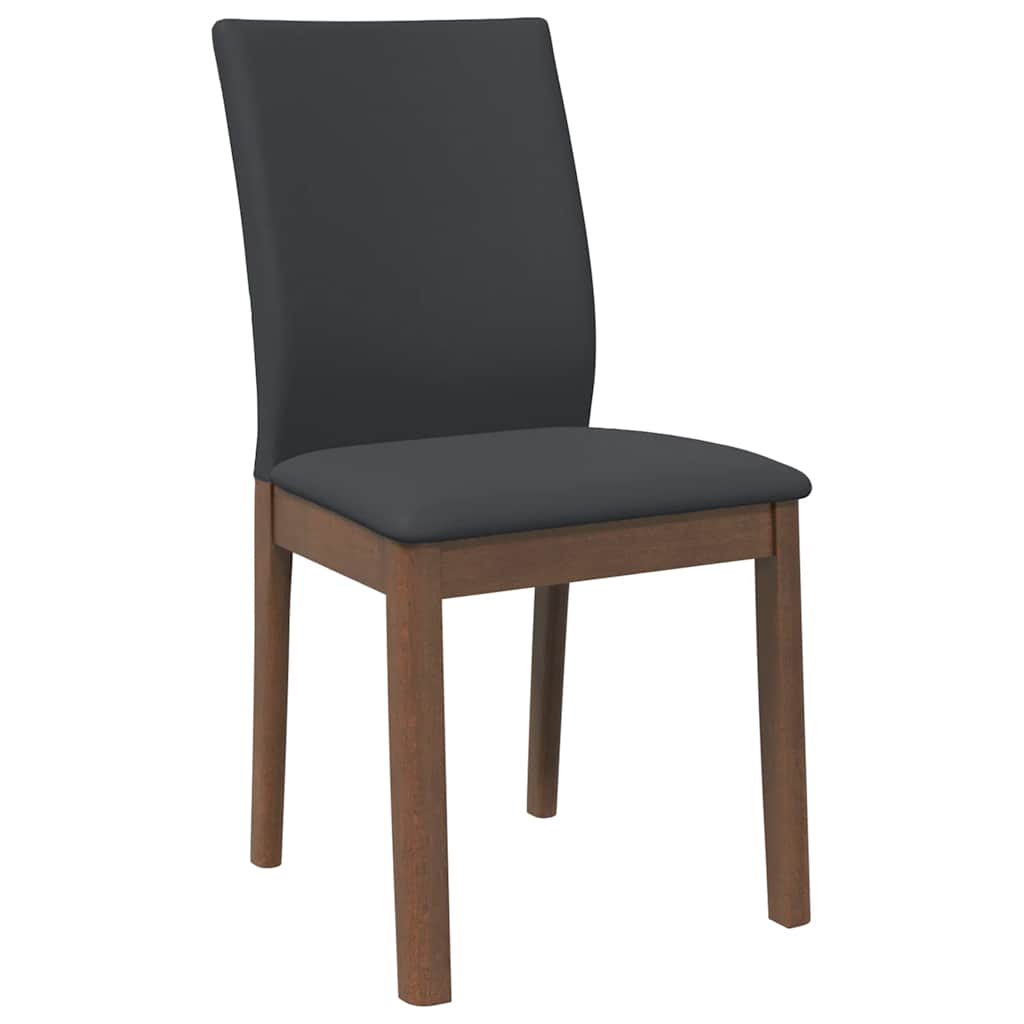 vidaXL Esszimmerstühle mit Kissen 2 Stk. Braun Massivholz Gummibaum
