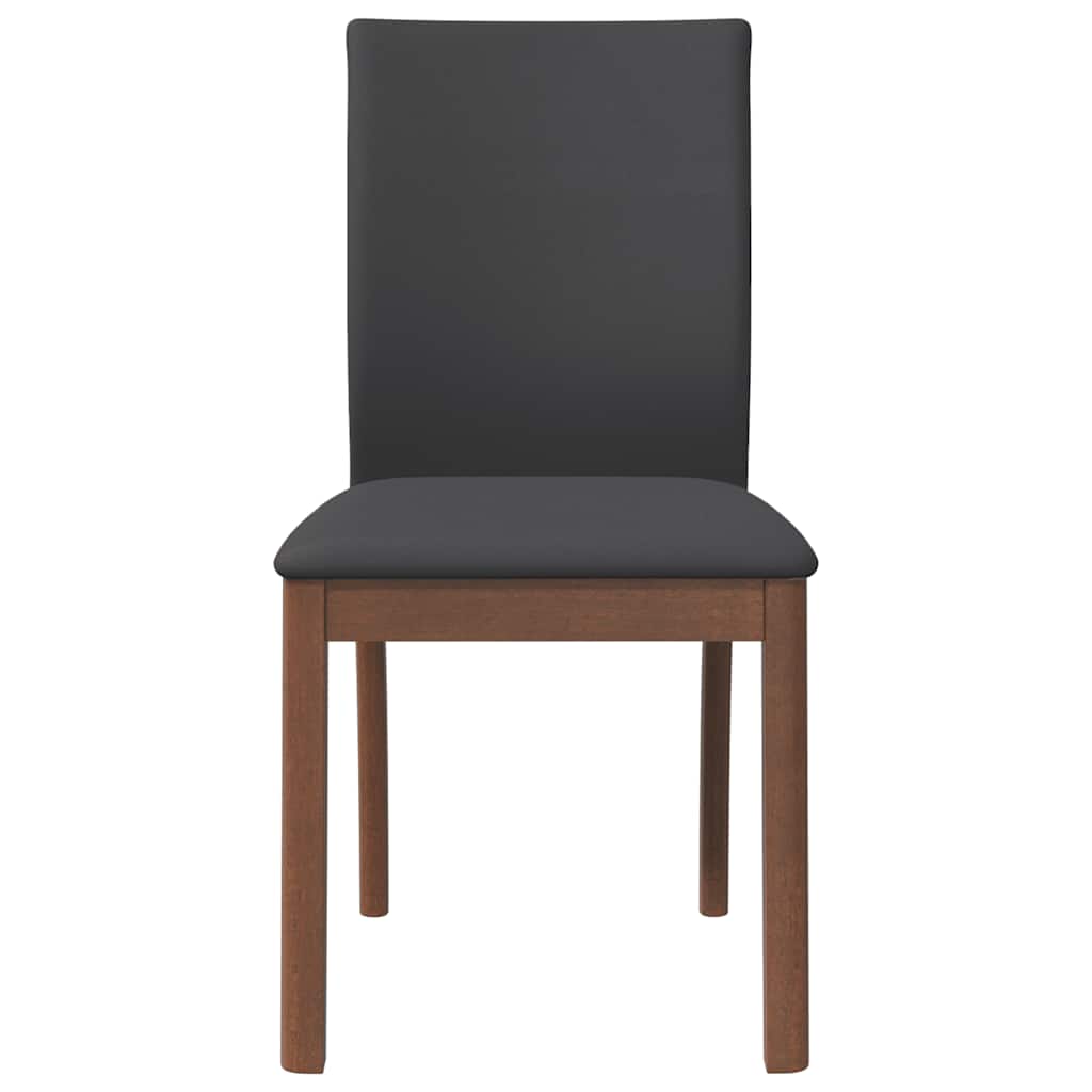 vidaXL Esszimmerstühle mit Kissen 2 Stk. Braun Massivholz Gummibaum