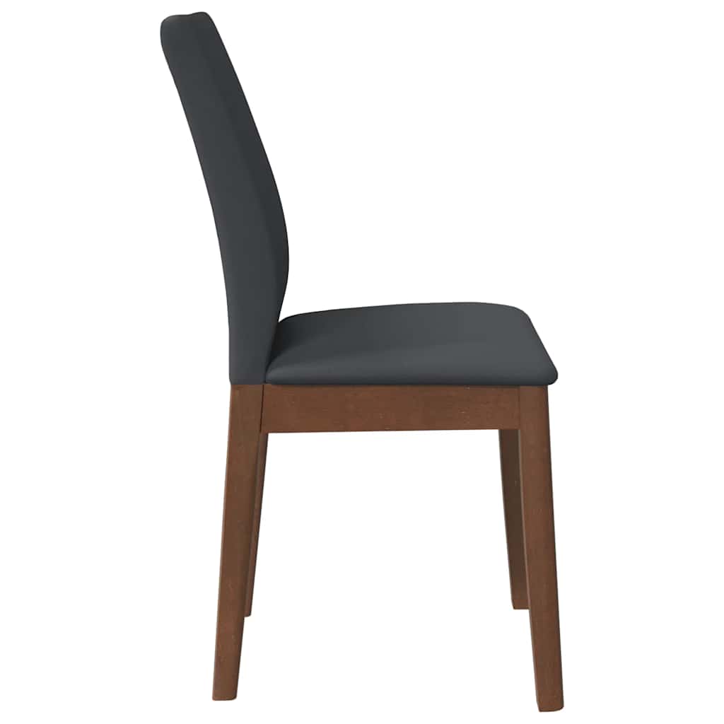 vidaXL Esszimmerstühle mit Kissen 2 Stk. Braun Massivholz Gummibaum
