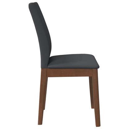 vidaXL Esszimmerstühle mit Kissen 2 Stk. Braun Massivholz Gummibaum