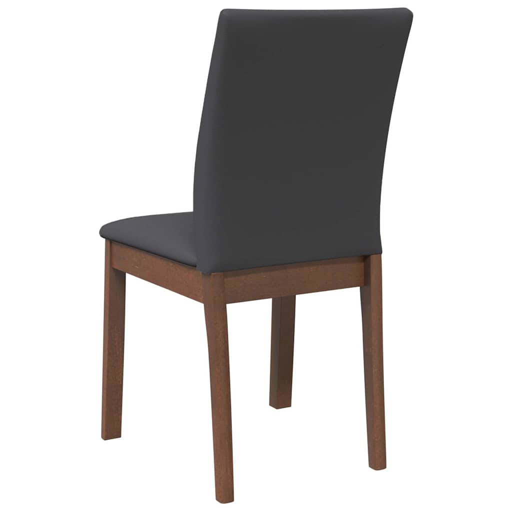 vidaXL Esszimmerstühle mit Kissen 2 Stk. Braun Massivholz Gummibaum