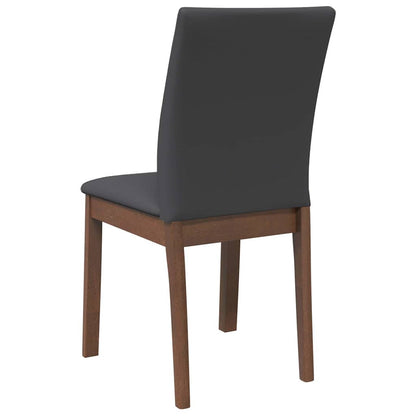 vidaXL Esszimmerstühle mit Kissen 2 Stk. Braun Massivholz Gummibaum