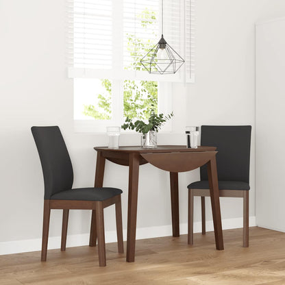 vidaXL Esszimmerstühle mit Kissen 2 Stk. Braun Massivholz Gummibaum