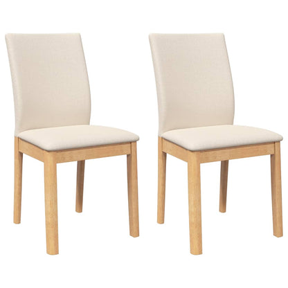 vidaXL Esszimmerstühle mit Kissen 2 Stk. Massivholz Gummibaum