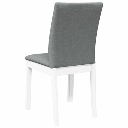 vidaXL Esszimmerstühle mit Kissen 2 Stk. Weiß Massivholz Gummibaum