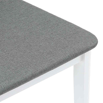 vidaXL Esszimmerstühle mit Kissen 2 Stk. Weiß Massivholz Gummibaum