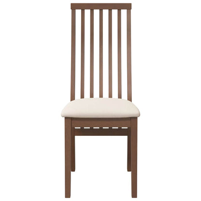 vidaXL Chaises de salle à manger avec coussins 2 pcs Marron Bois d'hévéa massif