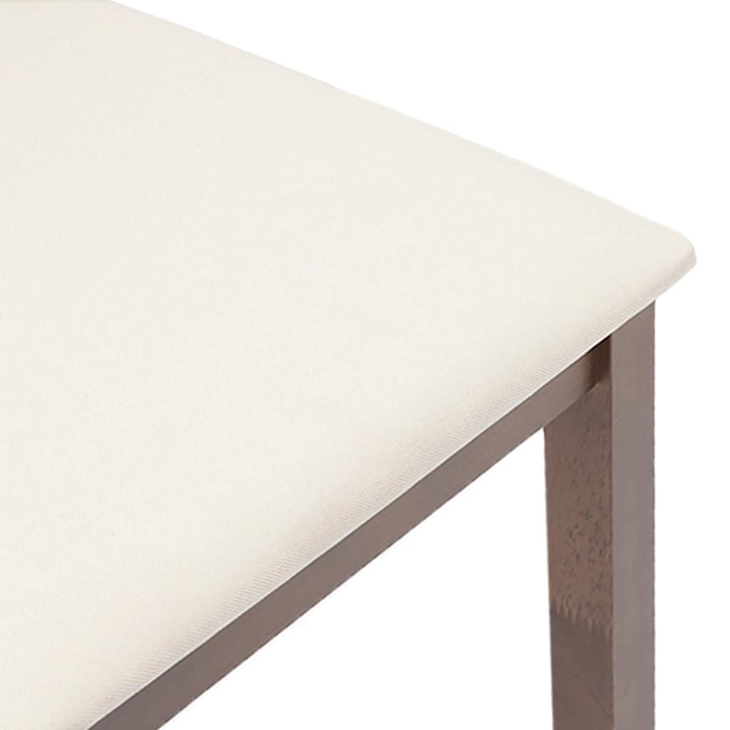 vidaXL Chaises de salle à manger avec coussins 2 pcs Marron Bois d'hévéa massif