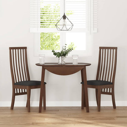 vidaXL Chaises de salle à manger avec coussins 2 pcs Marron Bois d'hévéa massif